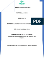 Actividad de Aprendizaje 4. Ensayo Del Coaching en La Empresa.