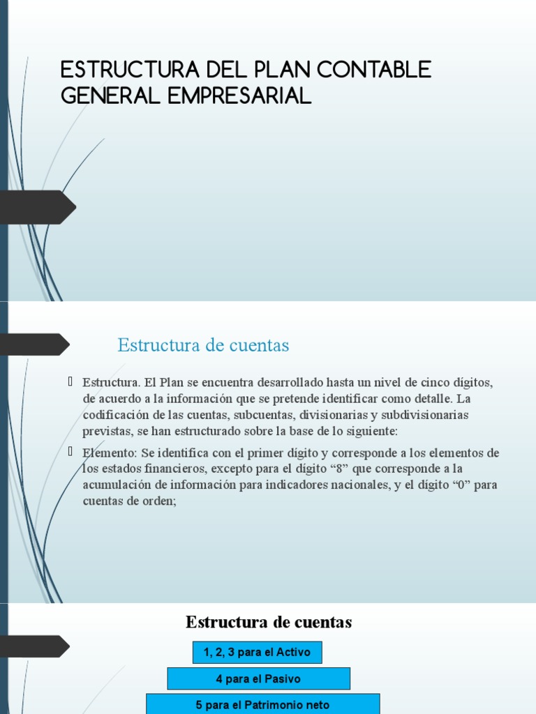 Estructura del Plan Contable Empresarial | PDF | Contabilidad ...