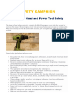 SAFETY CAMPAIGN-30 Tips For Hand and Power Tool Safety