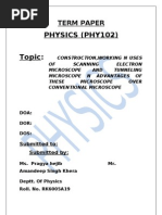 Construction Working and Use of Tunneling Microscope N Their Advantage