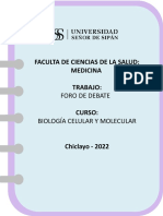 Biología Molecular y Celular - Foro de Debate