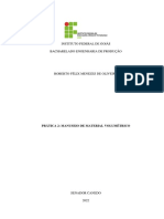 Prática de manuseio de materiais volumétricos