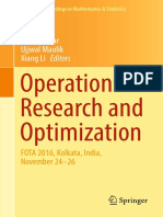 Operations Research and Optimization 2018