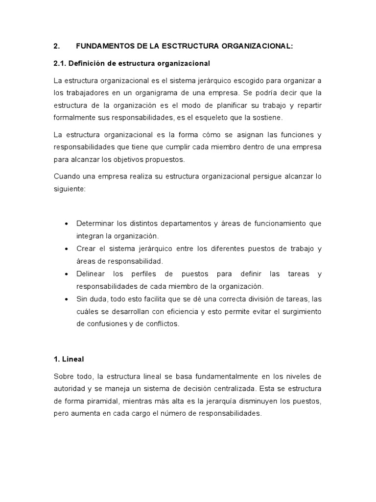 Modelos de Estructura Organizacional | PDF | Diseño