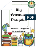 My Learning Portfolio: Lorenz DJ. Angeles Grade 5-One