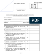 Guía de inspección para puesto de socorro militar