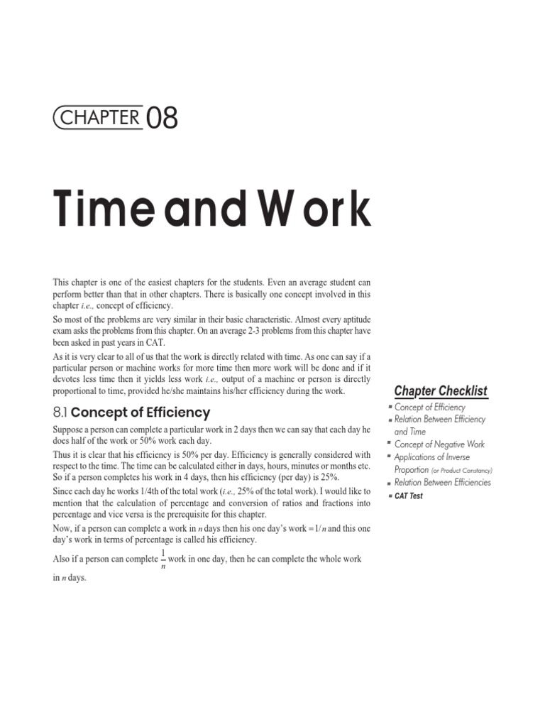 Cat Time and Work PDF Man Hour Percentage