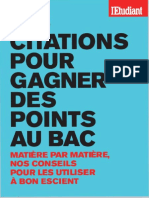 Les Citations Pour Gagner Des Points Au Bac by Benoît Falaize (Ed.) (BIBLIO-SCIENCES - Org)