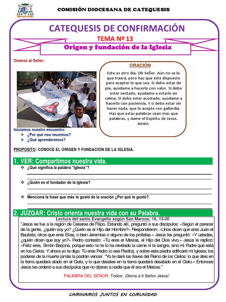 Origen y Fundación de la Iglesia Católica | PDF | San Pedro | Jesús