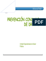 Prevención Consumo Prevención Consumo de Drogas: Unidad Especializada de Salud Pública