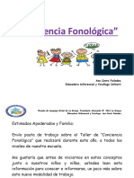 Conciencia FonolÃ Gica Tareas Al Hogar Marzo Abril 2020 PDF