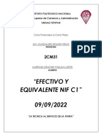 Efectivo y Equivalente Nif C1 - Martinez Sanchez Paulina Lizette - 2CM31
