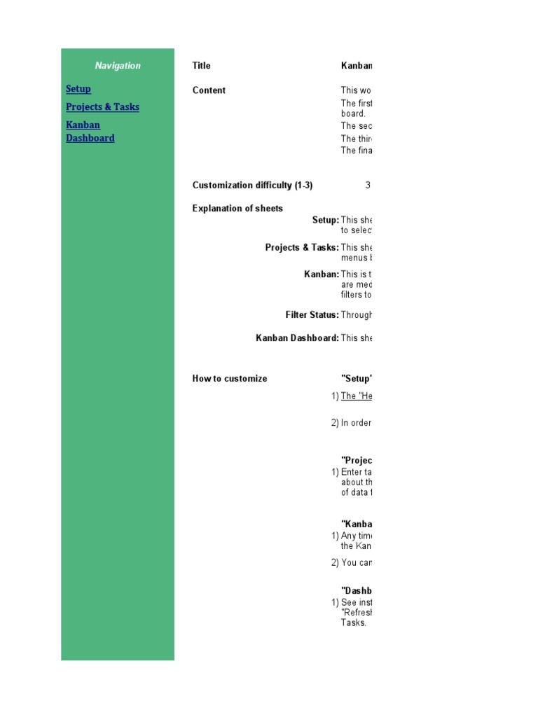 Kanban Board Template GoogleSheet | PDF | Software Engineering