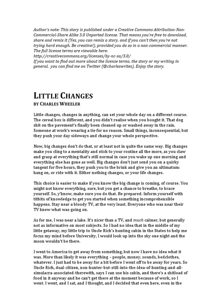 Little Changes: A Story of Perspective | PDF | Social Science | Home ...