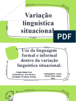 Variação linguística situacional e registros