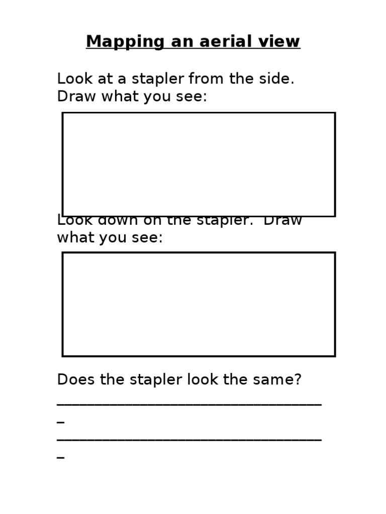 Aerial vs. Side View of a Stapler | PDF | Finance & Money Management