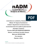 Conocer El Informe de Dictamen de Una Auditoría Gubernamental