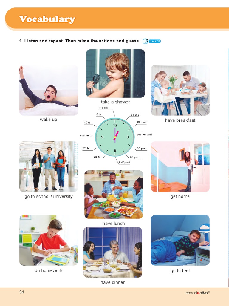 Daily Routines and Time Vocabulary | PDF | Grandparent | Human ...
