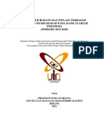 Pengaruh BI Rate Dan Inflasi Terhadap Deposito Mudharabah Pada Bank Syariah Indonesia Periode 2015-2020