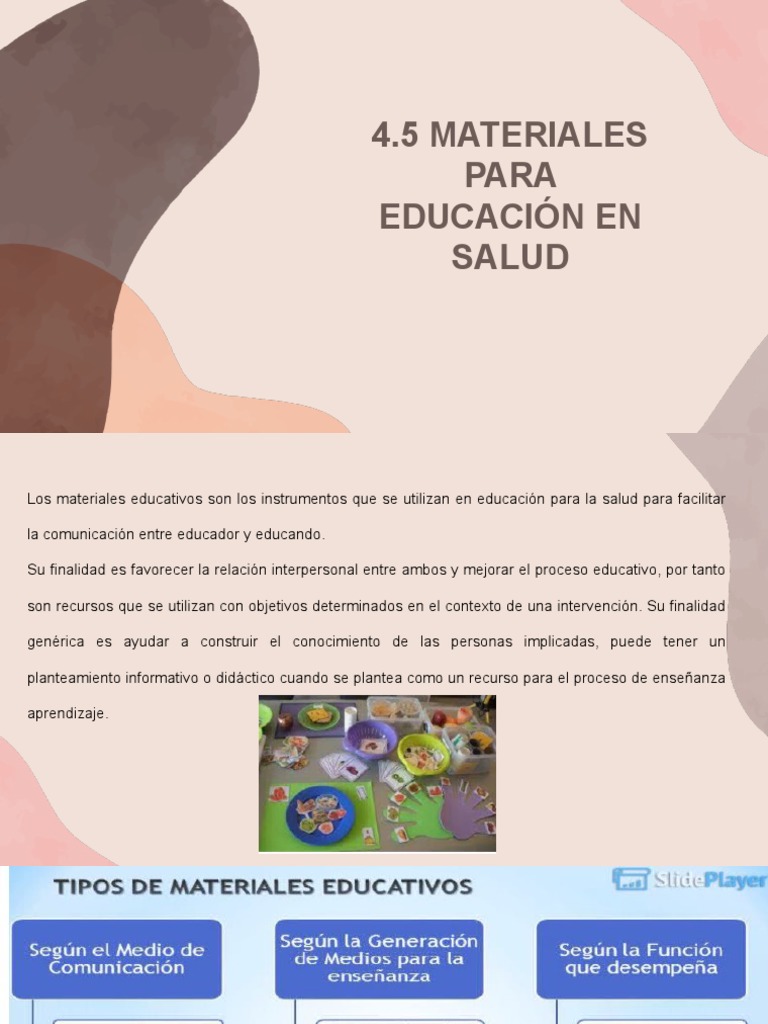 Materiales Educativos en Salud | PDF | Método de enseñanza | Aprendizaje