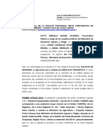 Se Solicita Aplicación de La Medida de Desalojo Preventivo. Predio Santoche