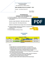 Programcion de Los Juegos Olimpicos 2 18 de Setiembre