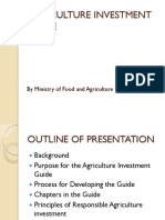 Ministry of Food and Agriculture Agriculture Investment Guide