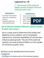 How The PH of The External Solution and Metabolic Activity of Plants Influence The Uptake of Nutrients by Plant Root