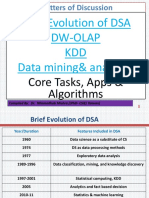 Brief Evolution of DSA and Core Tasks
