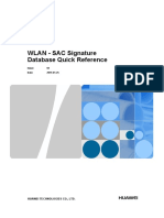 WLAN - SAC Signature Database Quick Reference