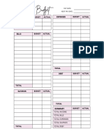 Letter PDF Paycheck Budget Print Able With Next Pay Date