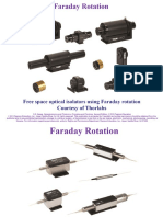 Faraday Rotation Free Space Optical Isolators Using Faraday Rotation Courtesy of Thorlabs