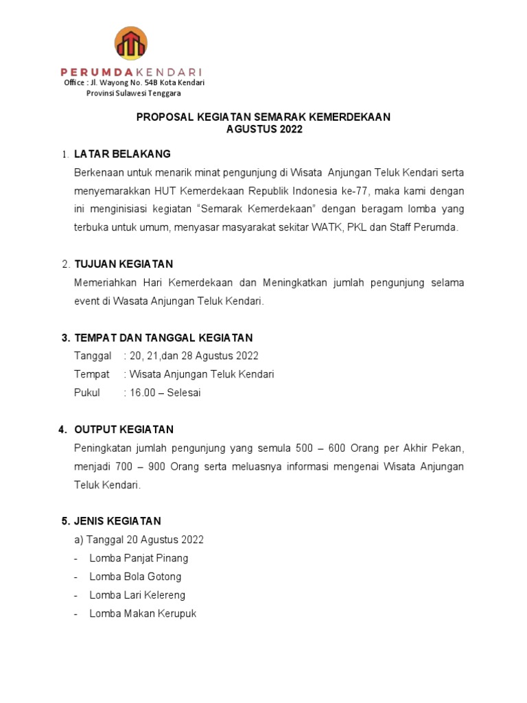Proposal Semarak Kemerdekaan | PDF