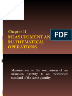 Genchem Chapter Ii. Measurements and Mathematical Operations