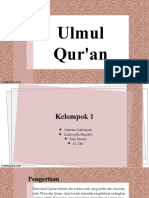 Ulmul Qur'ankelompok 1