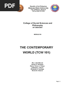 TCW MODULE For Students