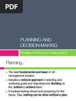 Planning & Decision Making