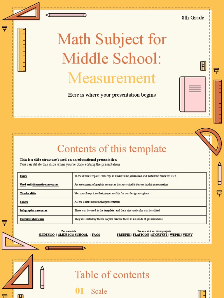 Math Subject For Middle School 8th Grade Measurement | PDF | Planets ...