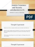 Information Assurance and Security Introduction To IA