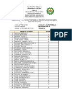 Diagnostic Test Result 2022 2023 Template