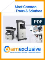 Common Lexmark Errors and Solutions