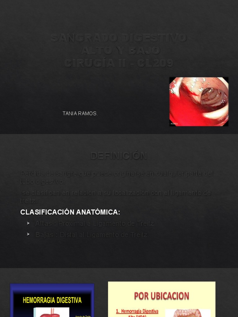 Sangrado Digestivo Alto y Bajo PDF Medicina Enfermedades y