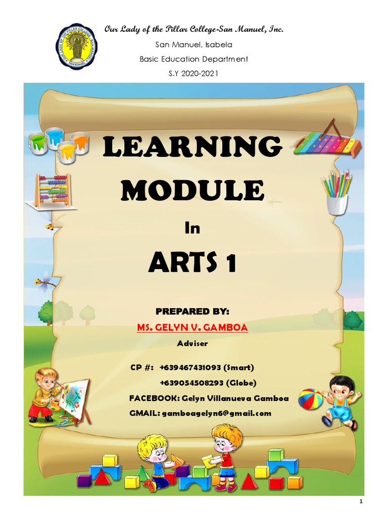 Arts Grade 1 | PDF | Drawing | Yellow