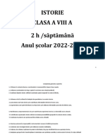 CDPress - Planificare Cls. A VIII-A Istorie 2022-2023