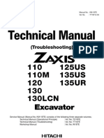 Hitachi Excavator Zaxis ZX110-135US Technical Manual & Operational Principle