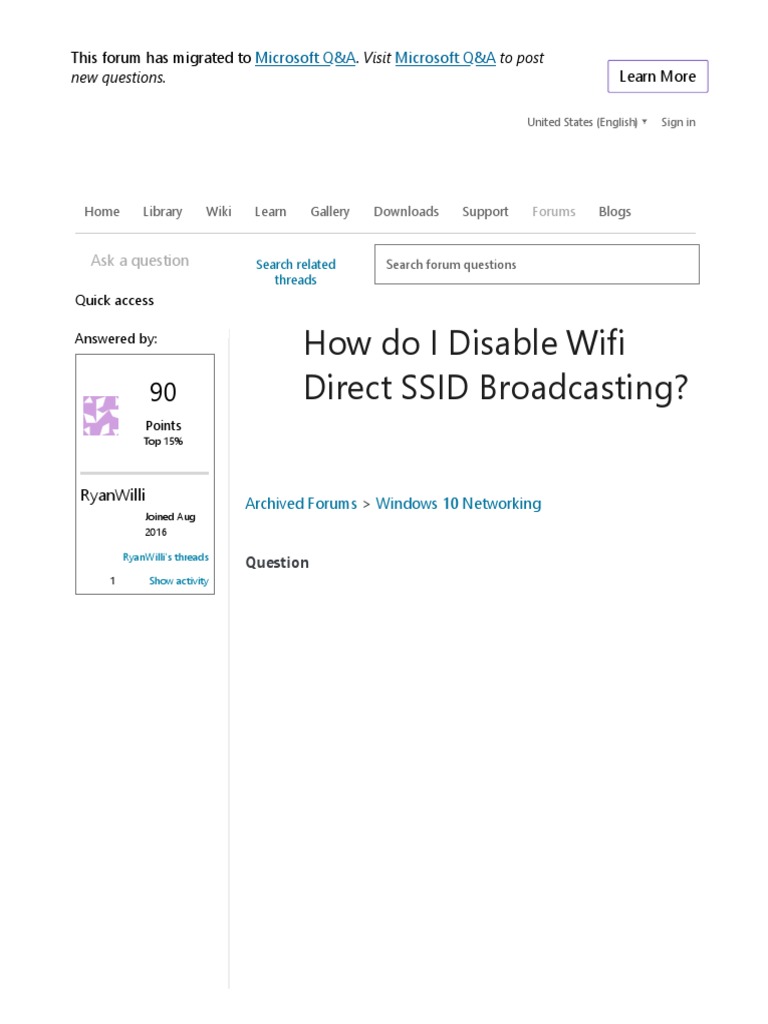 How Do I Disable Wifi Direct SSID Broadcasting PDF Windows 10 Wi Fi