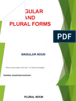 Singular Plural Forms of Nouns