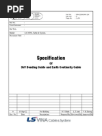 Specification with Drawing for 240sqmm Bonding Cable