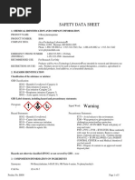 Desizer SDS | PDF | Dangerous Goods | Safety