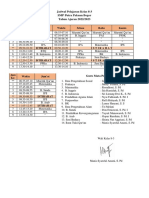 Jadwal Pelajaran Kelas 83